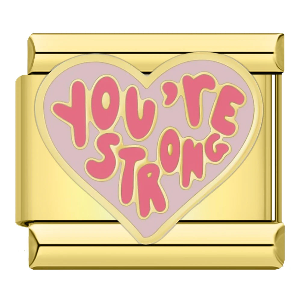 Hapiship Drop Shipping 2024 Moon Star Eye Golden Italian Charm Links Fit 9mm Stainless Steel Bracelet Wholesale Jewelry DJ1373-A